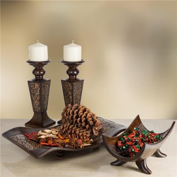 Creative Scents Schonwerk Centerpiece Home Decor Crackled Mosaic Design - Picture 5 of 8